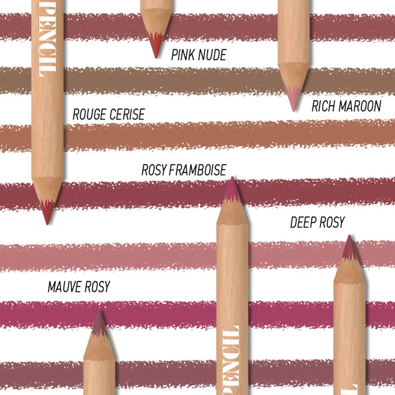 Face Secret Artist Shape Sculpt Lip Liner Pencil Set, Weightless Precise Liner with Super Soft Blendable Texture Matte Soft