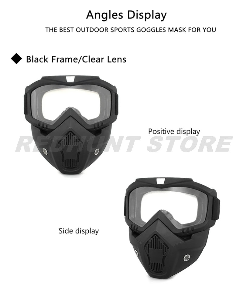 Bicycle helmet Full Face Anti-fog Mask Helmet Airsoft Full Head Gear Paintball Mask with Mouth Filter Safety Goggle Hunting Gear