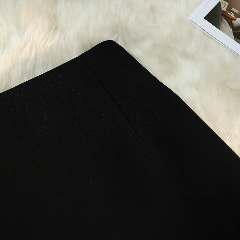 Seoulish 2024 New Spring Summer Elegant Purple Formal Women's Wrap Skirts High Waist Workwear Back Zipper A-Line Skirts Female