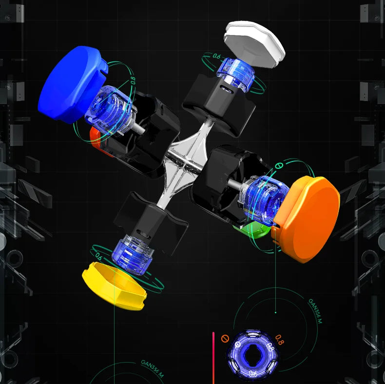 GAN 356 M 3x3x3 Magnetic Magic Speed Cube Stickerless Gan 356M Professional Fidget Toys GAN 356 M Lite Cubo Magico Puzzle