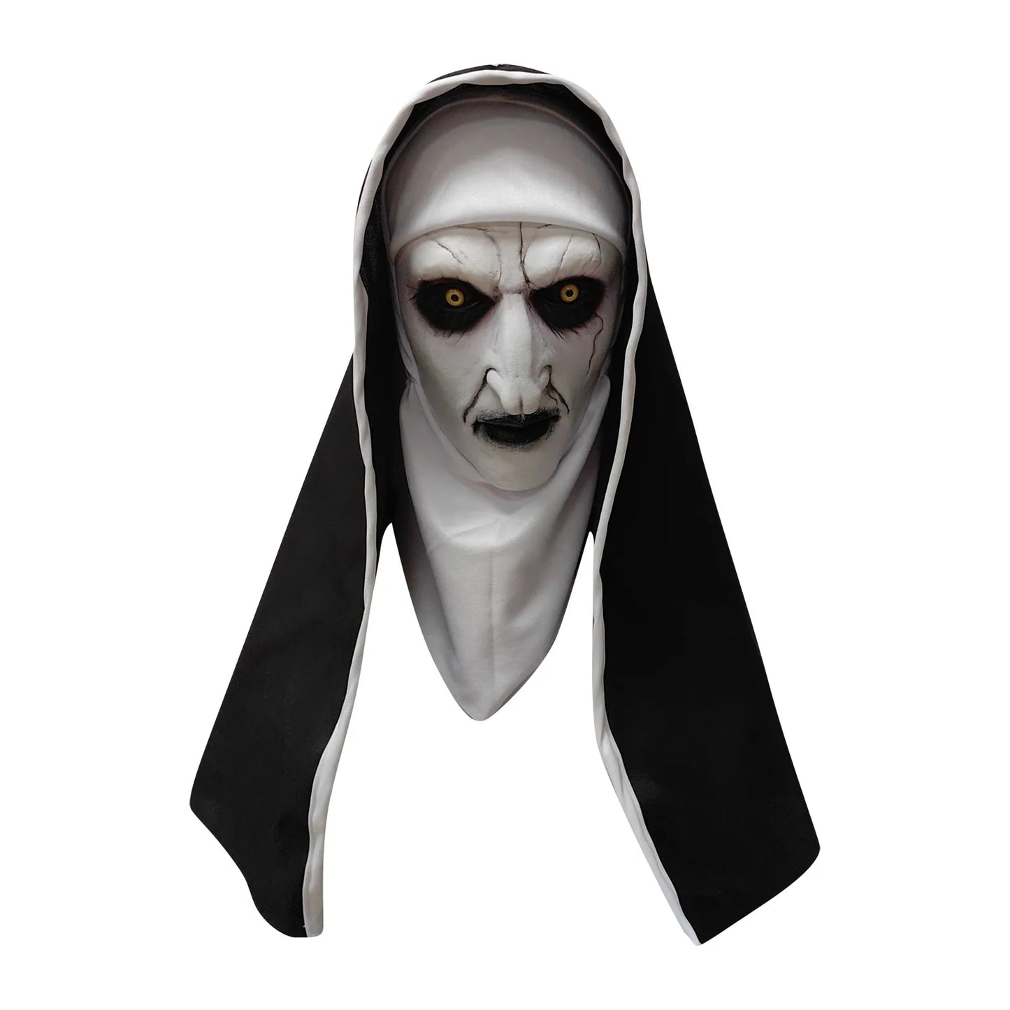 Halloween Horror Nun Mask Role Play Horror Bloody Horror Demon Ghost Face Latex Mask With Headscarf Party Costume Props Luxury