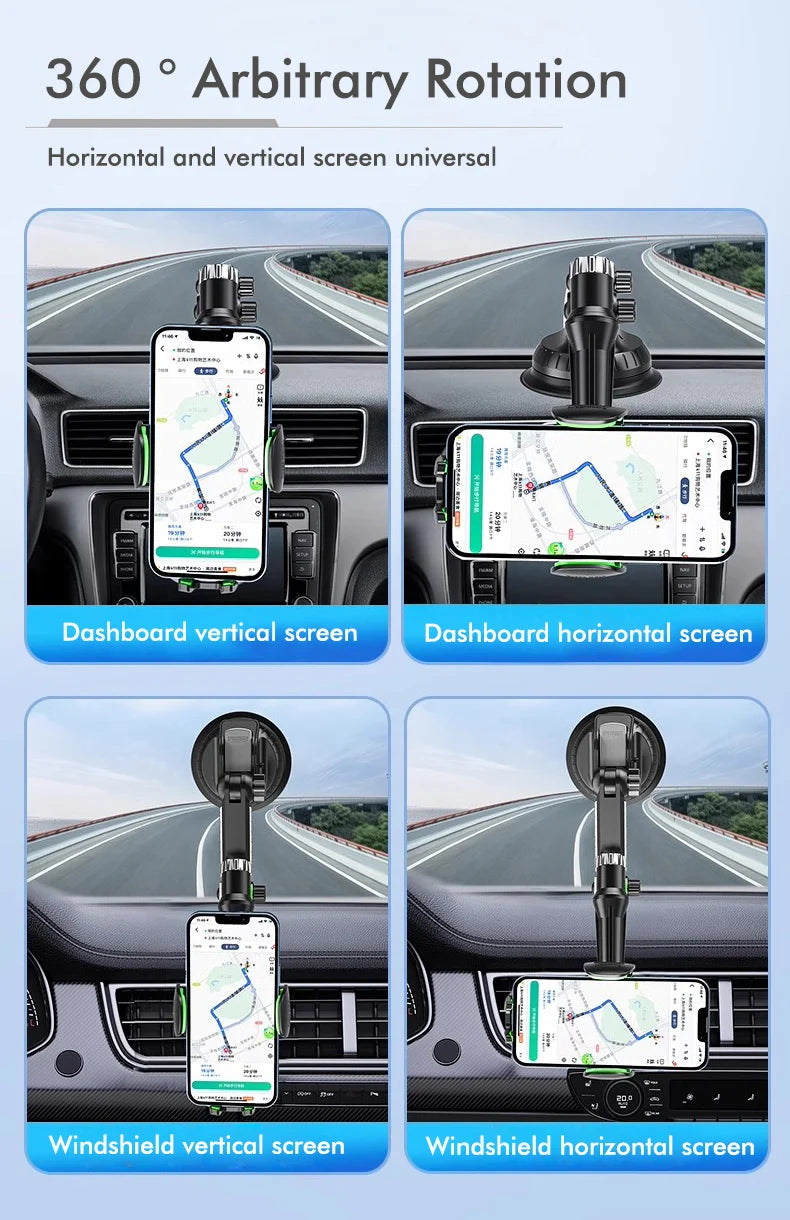 Dashboard Tablet Holder for Car Suction Car Mount With for All 7"-15" Pad Tablet and 4" - 7"Straight Panel Phone