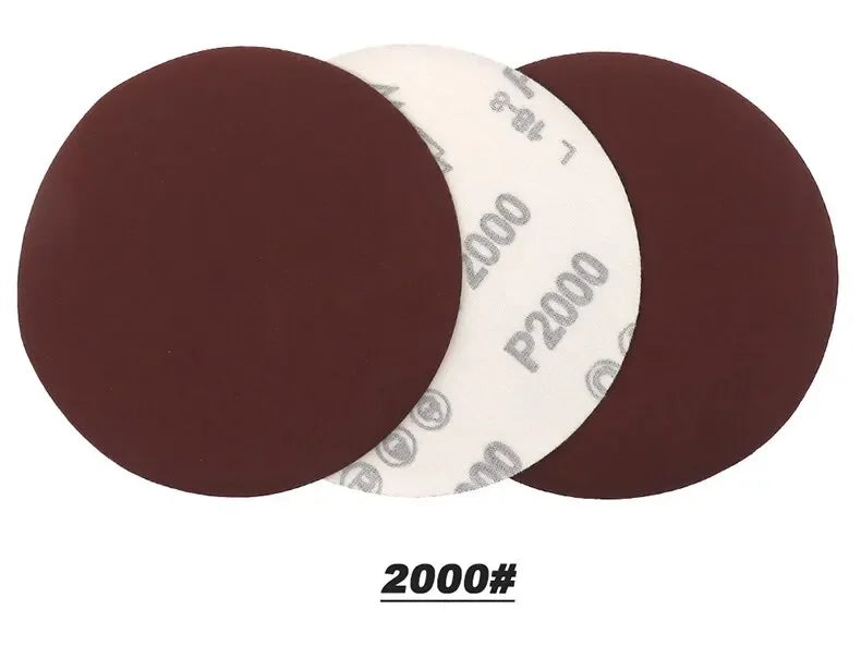 15 PCS Inches Grit 1000 2000 3000 4000 5000 Sanding Discs Hook Loop Sandpaper Round Disk