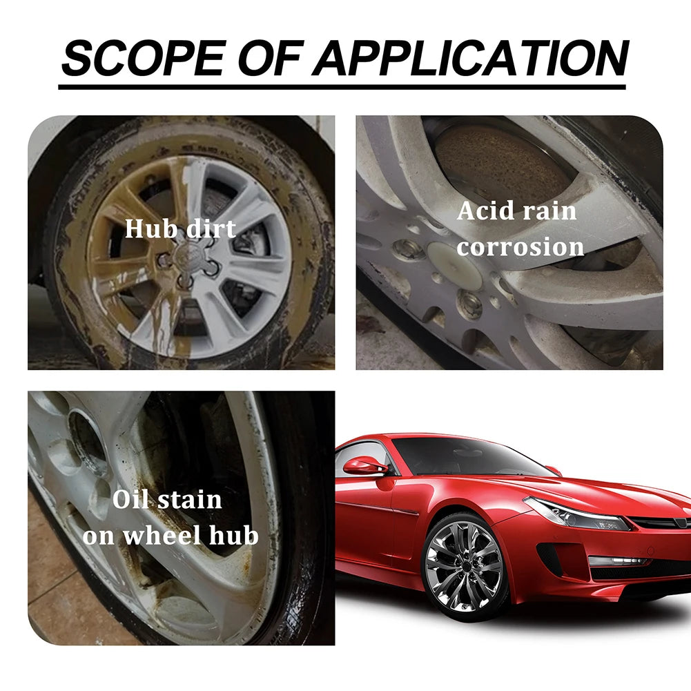 Wheel Rim Cleaner 120ml Powerful Rim Brake Buster Spray Dust Remover Car Wash Wheel Cleaning Spray for Cleaning Wheels and Tires