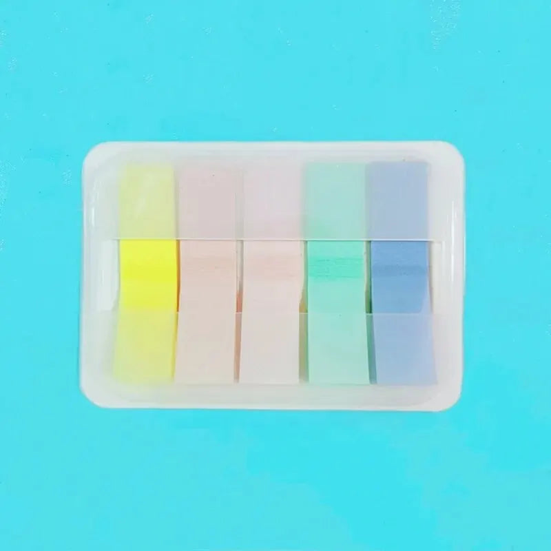 1 Box 100pcs Index Stickers Extractable Sticky Tabs Page Markers Sticky Index Tabs Writable Page Sticky Notes Transparent Color