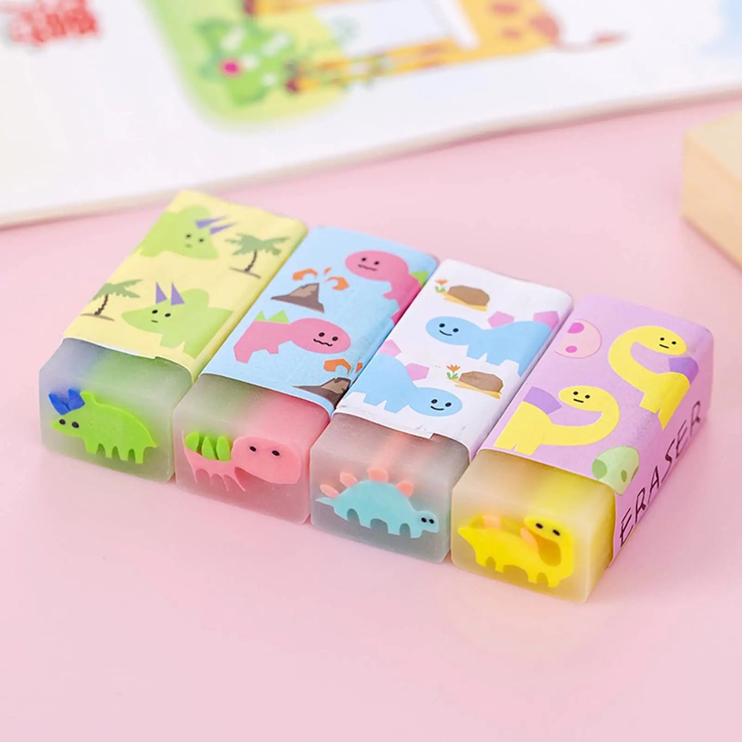 SweetSquish Eraser Set β Cute Fruit, Jelly & Animal-Shaped Pencil Rubbers for Kids with a Fun Fragrance