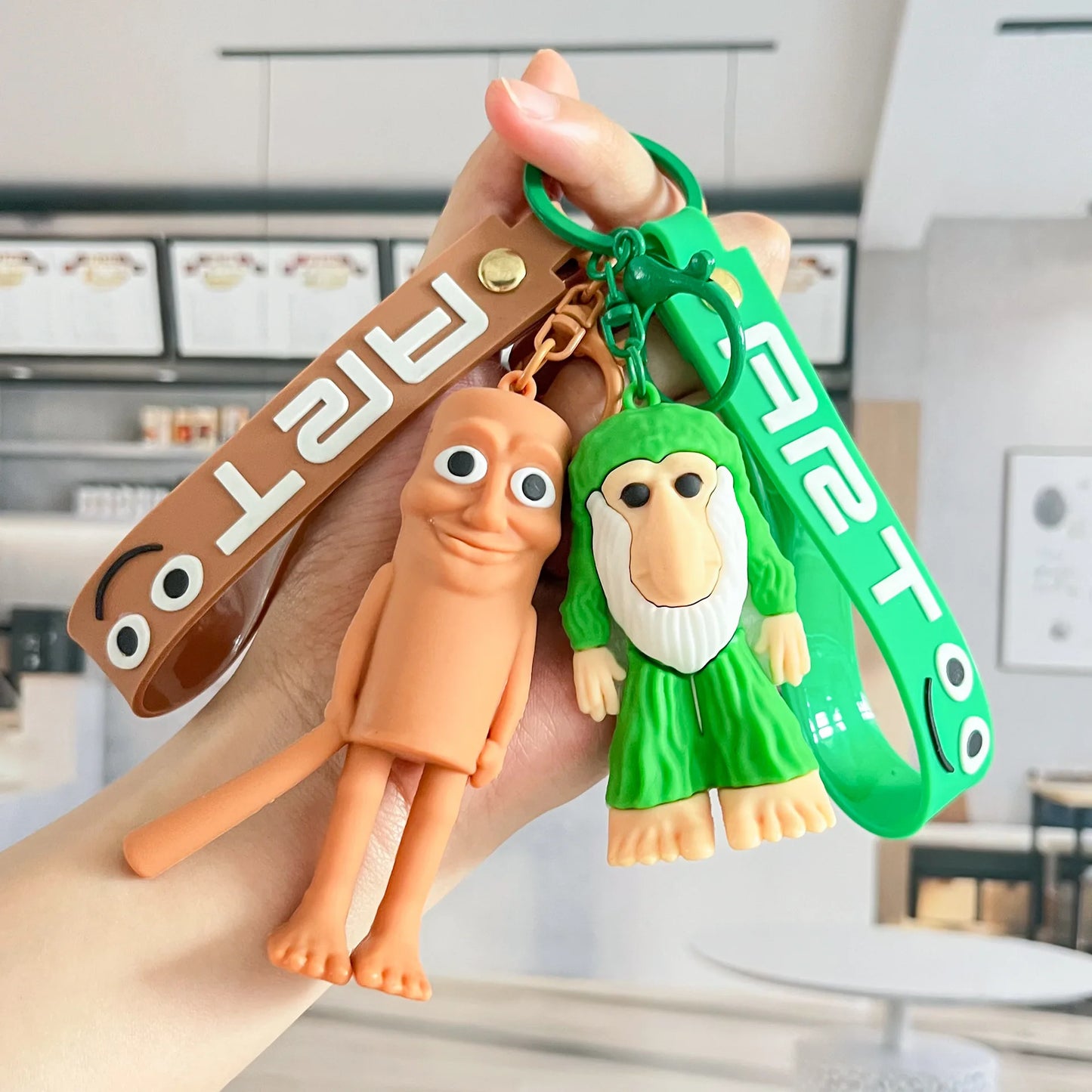 Italian Brainrot Keychain Tralalero Tralala Tung Tung Tung Sahur Ballerina Cappuccino Brain Rot Keychains Kids Birthday Gifts