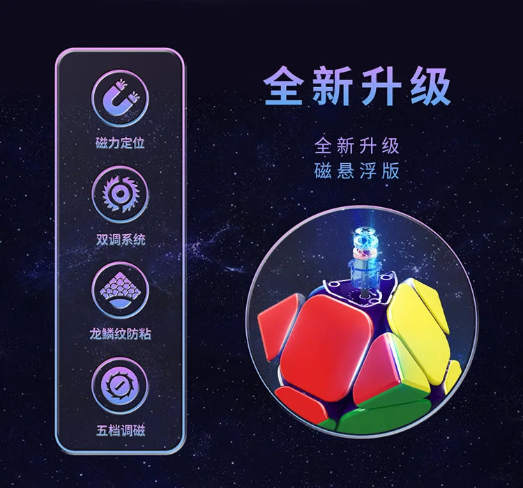 Fast Puzzle Fun – Moyu Weilong Skewb Maglev Cube with Magnetic Levitation