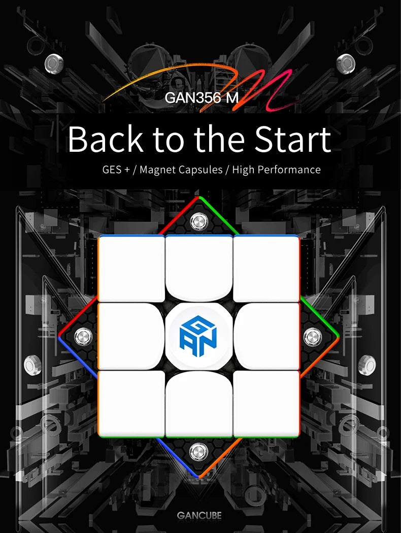 GAN 356 M 3x3x3 Magnetic Magic Speed Cube Stickerless Gan 356M Professional Fidget Toys GAN 356 M Lite Cubo Magico Puzzle