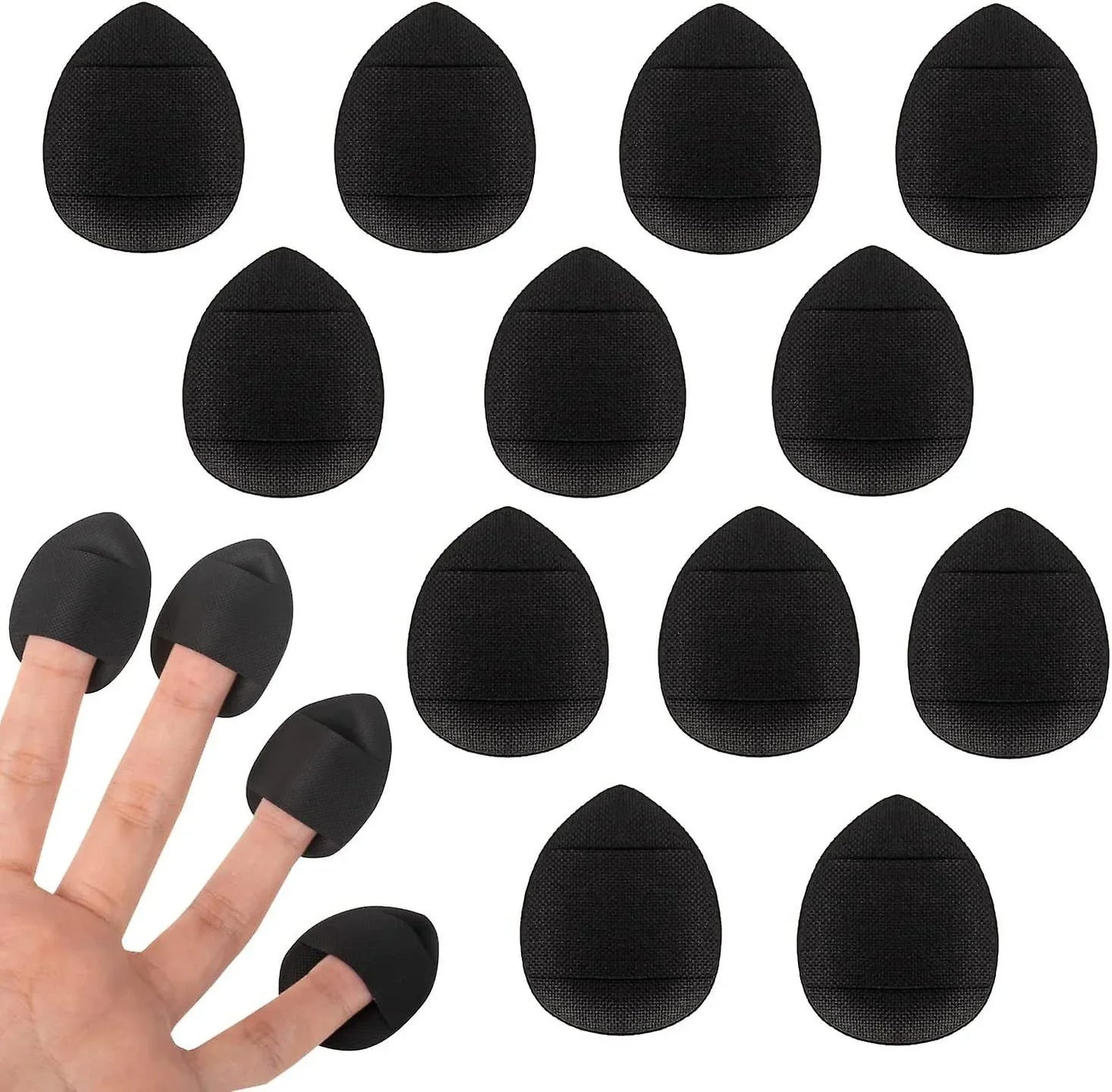 50pcs Mini Finger Sponge Powder Puff Pink Mini Size Finger Puff Set Foundation Cream Concealer Applicator Finger Cushion Sponge