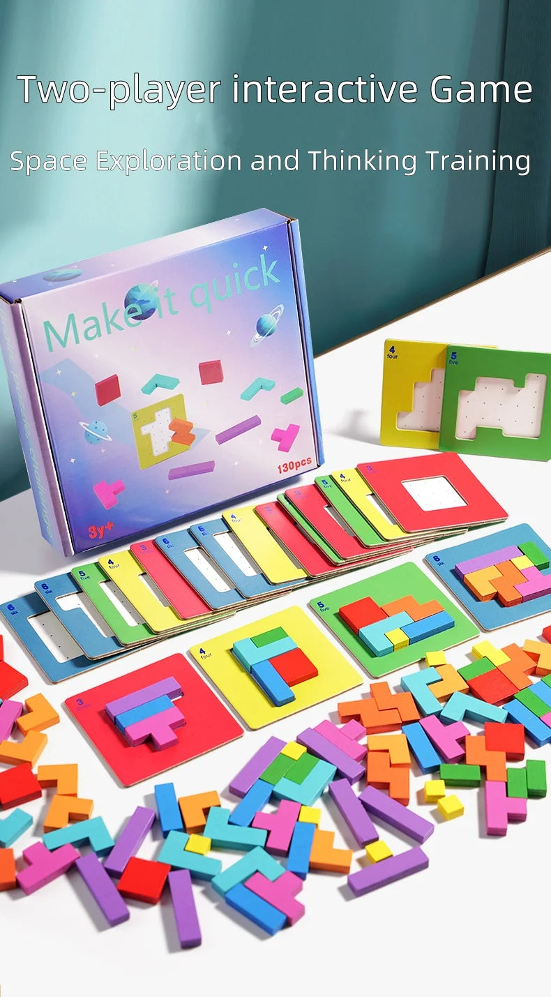 3D Tangram Math Puzzle – Interactive Building Blocks Game for Kids