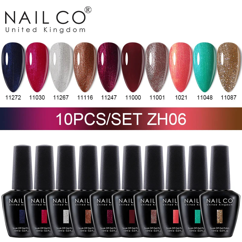 NAILCO Macaron Gel Nail Kit β 10PCS Jelly Colors for Soft, Glossy Manicures
