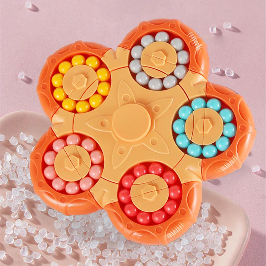 Magic Bean Cube Finger Gyro Rotating Antistress Relieve Anxiety Develop Intelligence Decompression Fidget Toy Adults Kids Gift