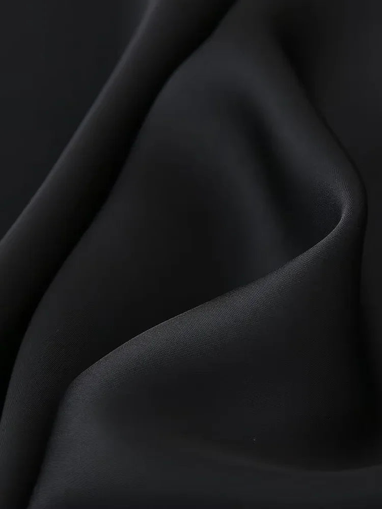 Zevity 2024 Women Fashion Soft Touch Satin A Line Midi Skirt Faldas Mujer Female Solid Elastic Waist Slim Party Vestidos QUN6227