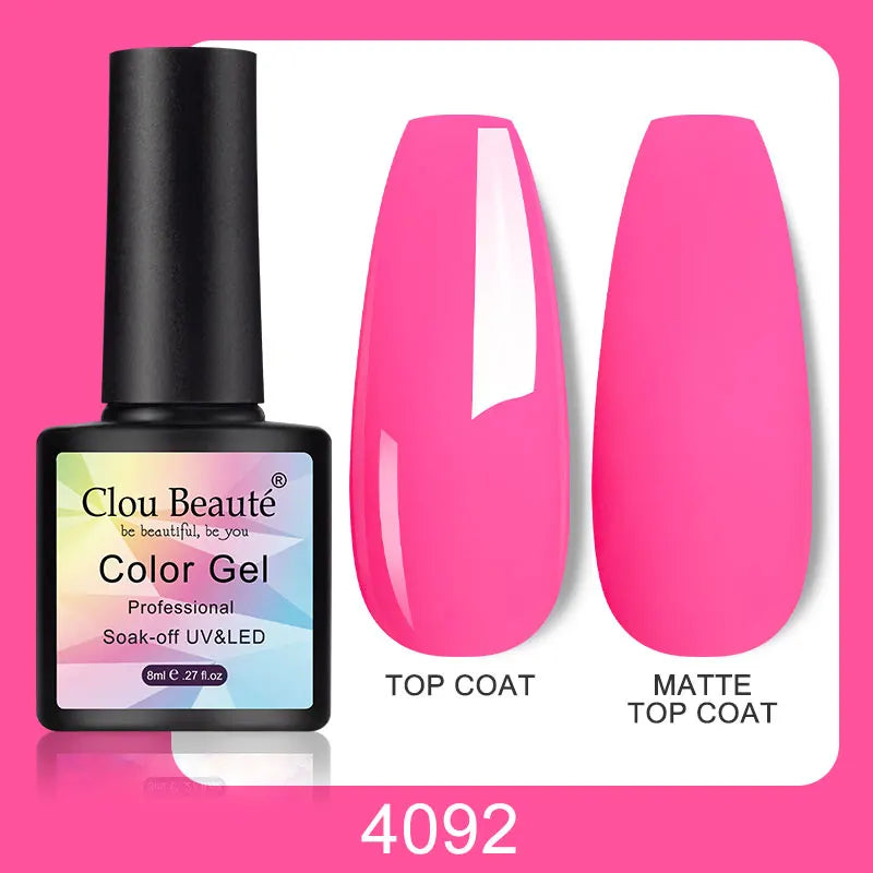 Clou Beaute Color Pop β 8ml Gel Varnish for Bold, Long-Lasting Nail Art (UV/LED Cure)