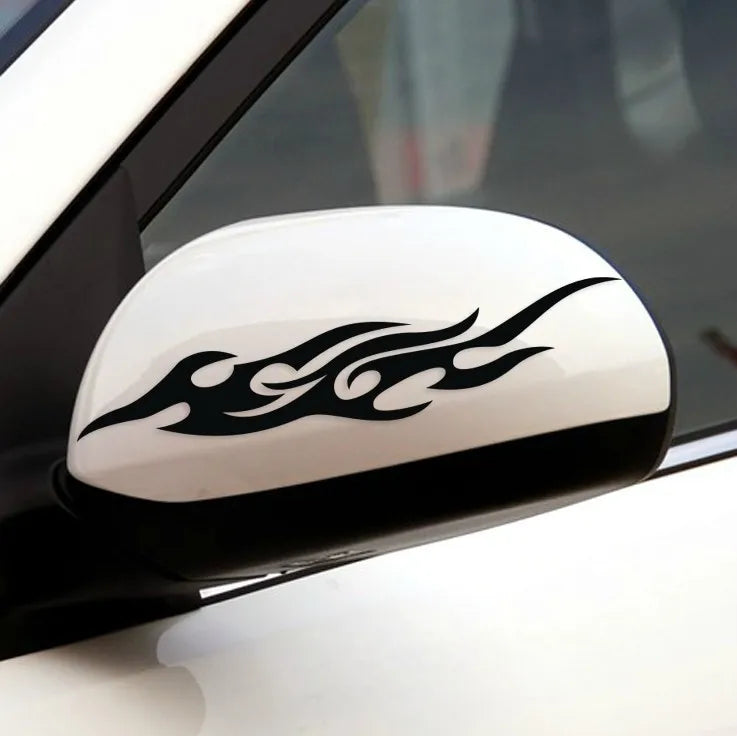 2Pcs Car Flame Stickers Car Truck Side Door Truck Bumper Window Lap Top Cut Vinyl Decal Sticker Auto Styling Decals Accessories