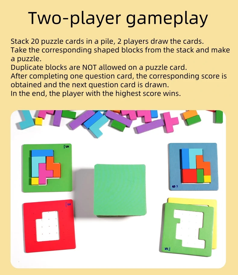 3D Tangram Math Puzzle – Interactive Building Blocks Game for Kids