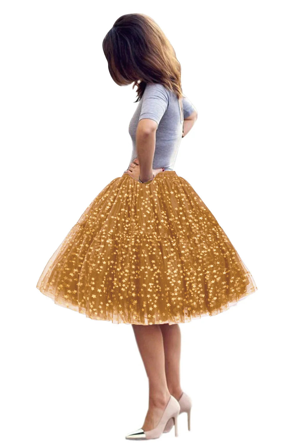 MisShow Women Tutu Short Skirt High Waist Mesh Soft Tulle Skirt Puffy Pettiskirt Prom Ball Gown Party Dance Tutu Dress