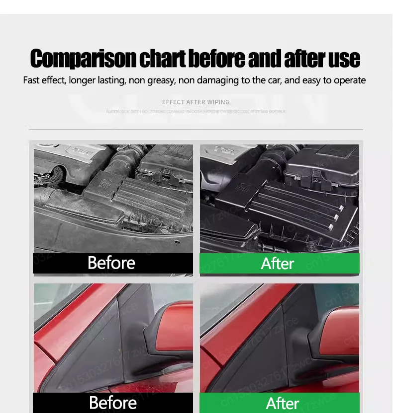 Car Plastic Restoration Coating Agent Car Plastics Restore Exterior Repair Clean Plastic Restoration Back To Black Gloss Shine