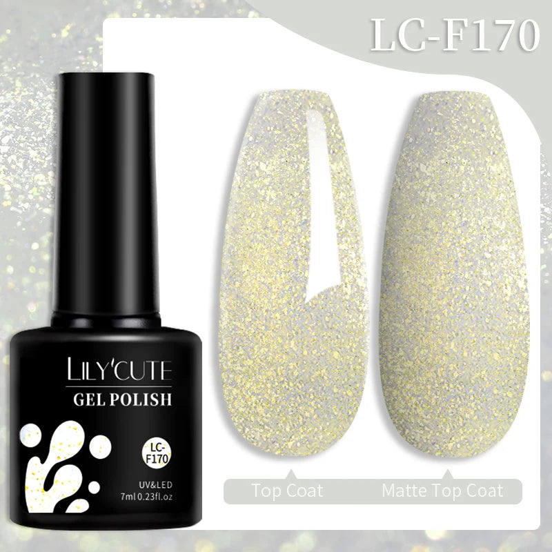 LILYCUTE Color Explosion β 184 Shades of Long-Lasting Gel Polish with Red Glitter Magic