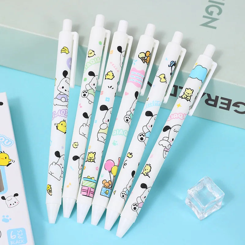 36 pcs/lot Kawaii Snoopy Press Gel Pen Set Cute 0.5mm Black Ink Signature Pens Promotional Gift Office School Supplies
