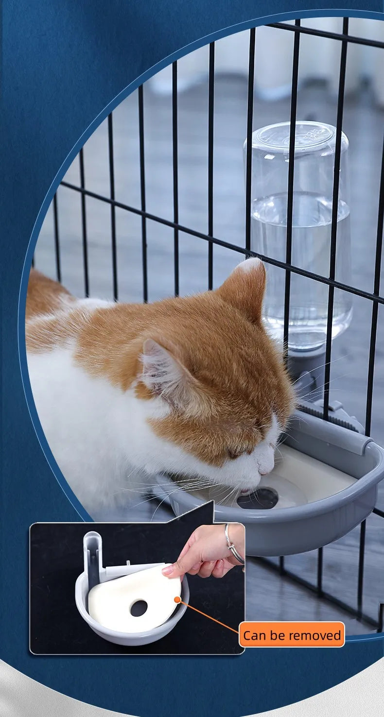 Automatic Pet Bowls Cat Cage Hanging Water Bottle Dispenser Bowl For Puppy Cats Rabbit Dog Feeding Product Pet Supplies