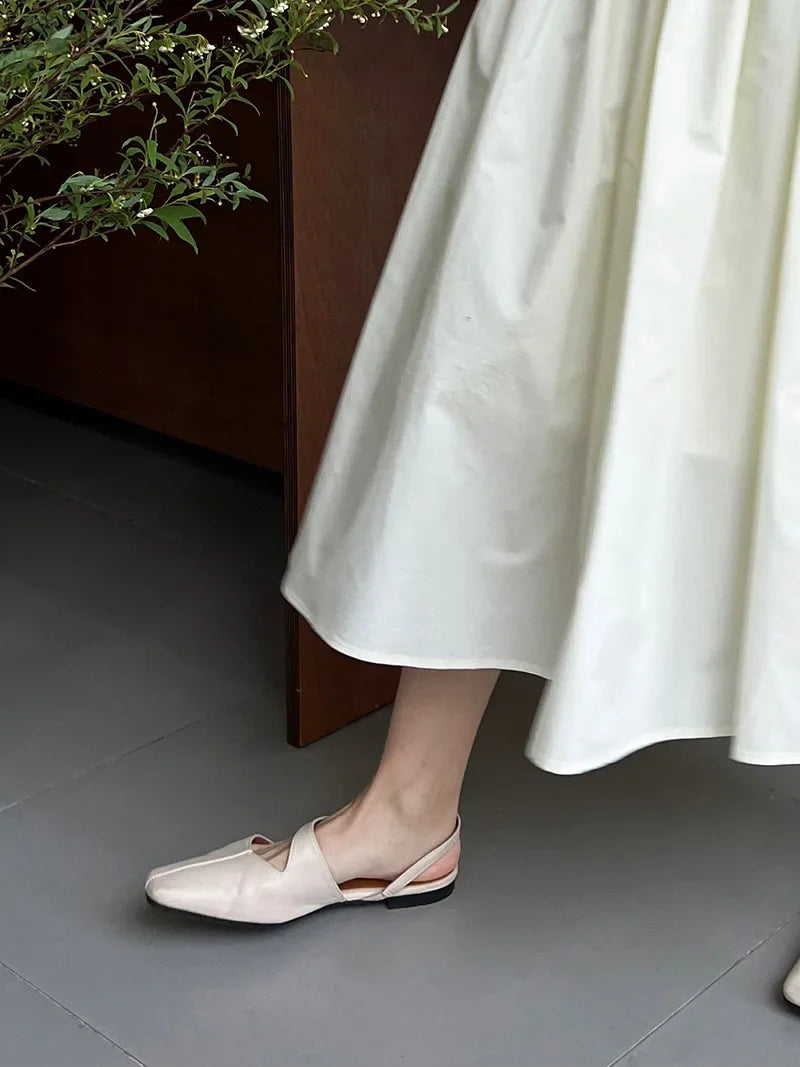 Elegant High-Waisted Pink A- Line Skirt Sweet Umbrella Design Sensibility Plenty of Pleats Medium-Length Women's Fashion