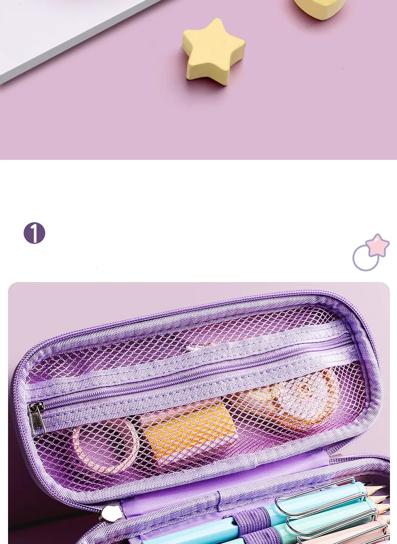 3D EVA Unicorn Pencil Case – Cute Cartoon Stationery Box for Girls, School Supplies, Gifts & iPad Storage