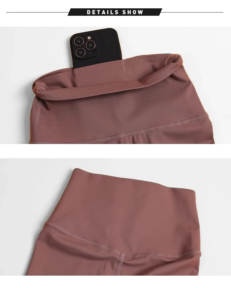 Nude Fabric High Waist Yoga Leggings Sexy Glamorous Butt Leggings Yoga Pants Gym Leggings