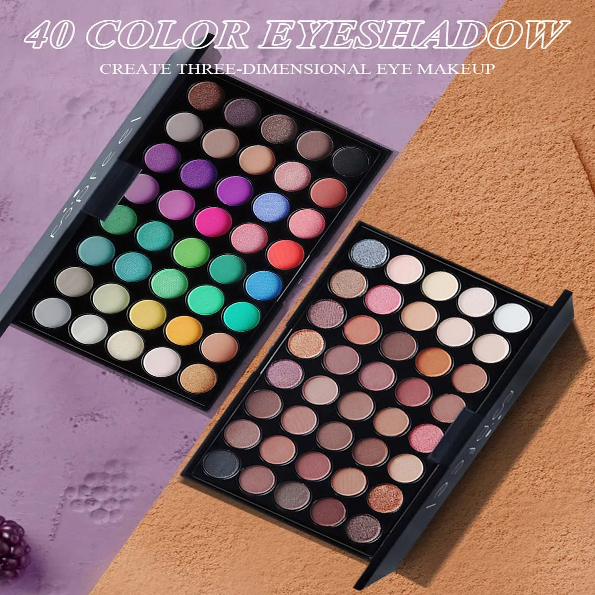 40 Color Matte Pearl Light Earth Color Eyeshadow Palette Color Display Durable Easy Makeup Waterproof Anti - Smudging