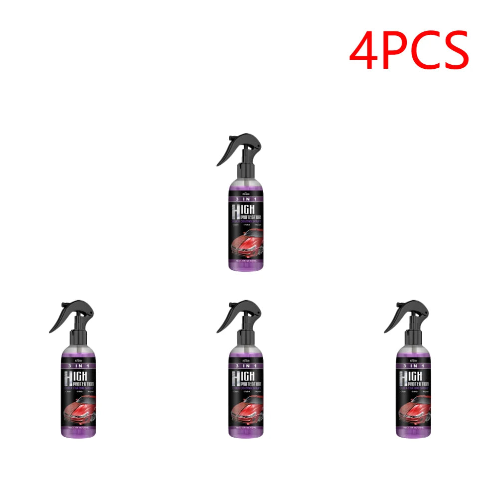 100ML 3-in-1 Quick Coating Spray for Car Auto Restorer High Protection Shield Nano Polishing Paint Wax with Cleaning Function