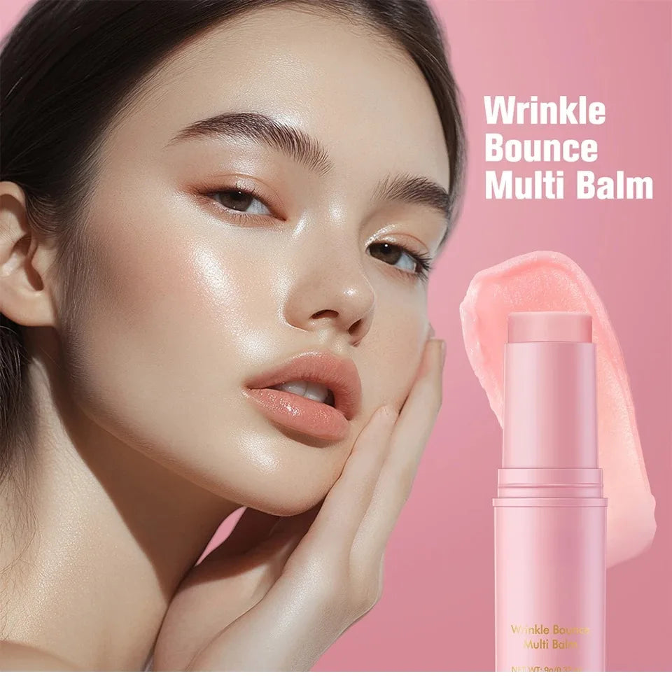 Korean Bounce Multi Balm Collagen Pink Stick Wrinkle Bounce Balm Multi Cream Dull Cosmetics Skin Care