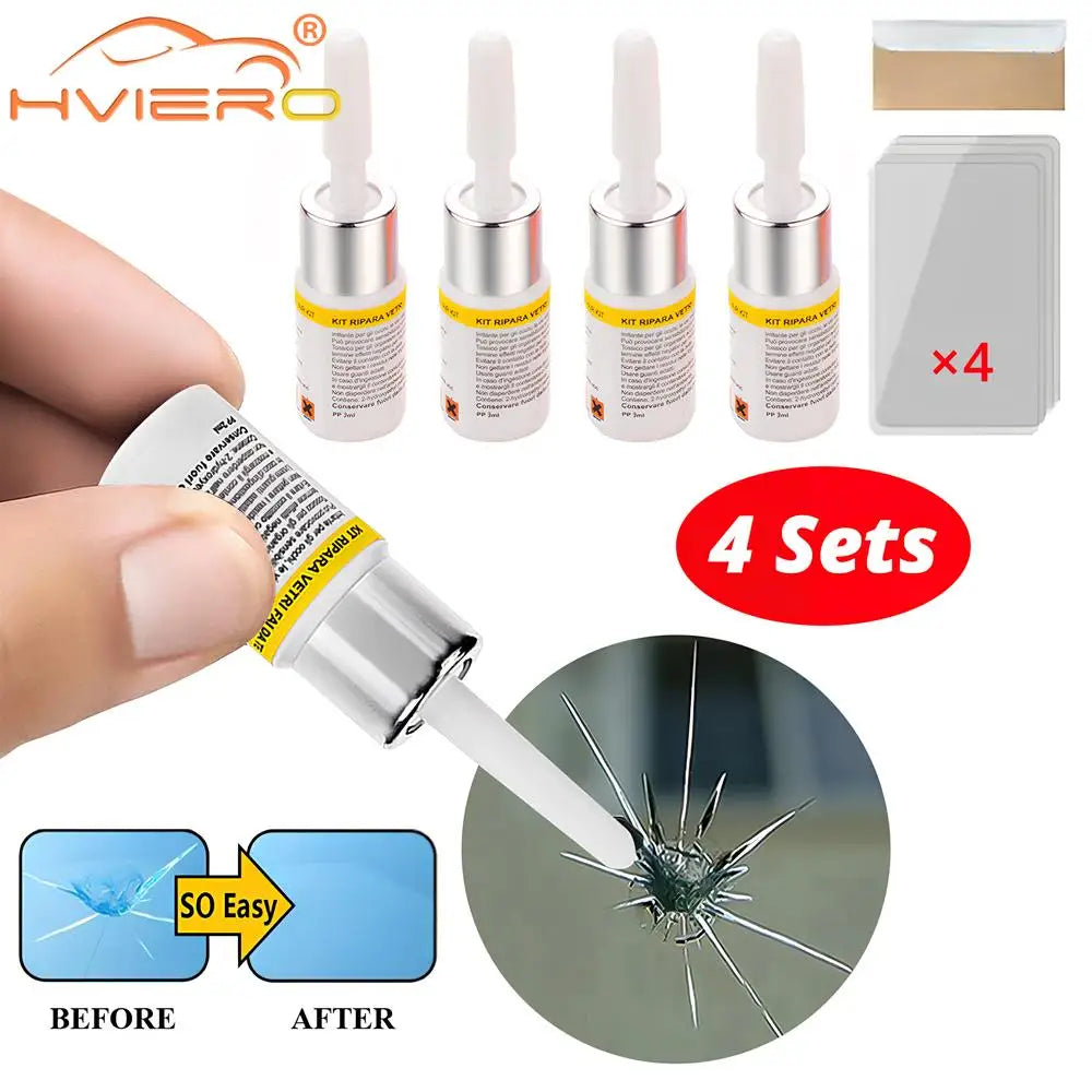 1/4/10X Car Windshield Cracked Repair Tool DIY Window Phone Screen Kit Restoration Curing Glue Auto Glass Scratch Crack Restore