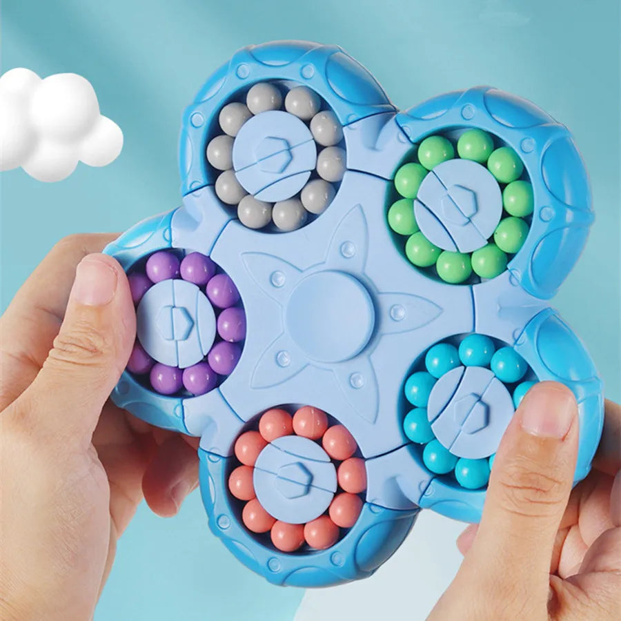 Magic Bean Cube Finger Gyro Rotating Antistress Relieve Anxiety Develop Intelligence Decompression Fidget Toy Adults Kids Gift