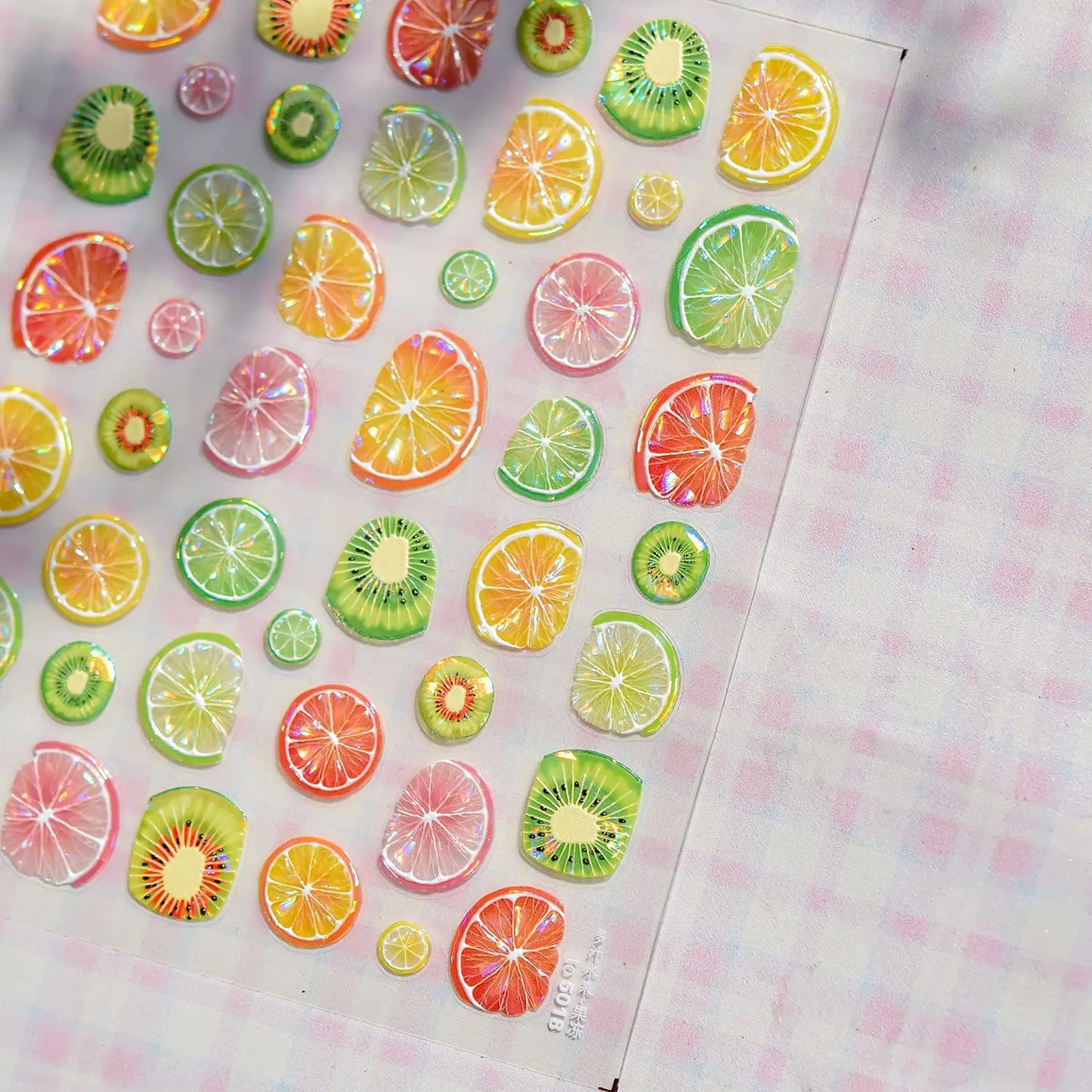 Jelly Cat Summer Fruits – Cute Watermelon & Ice Cream Nail Stickers for DIY Manicures