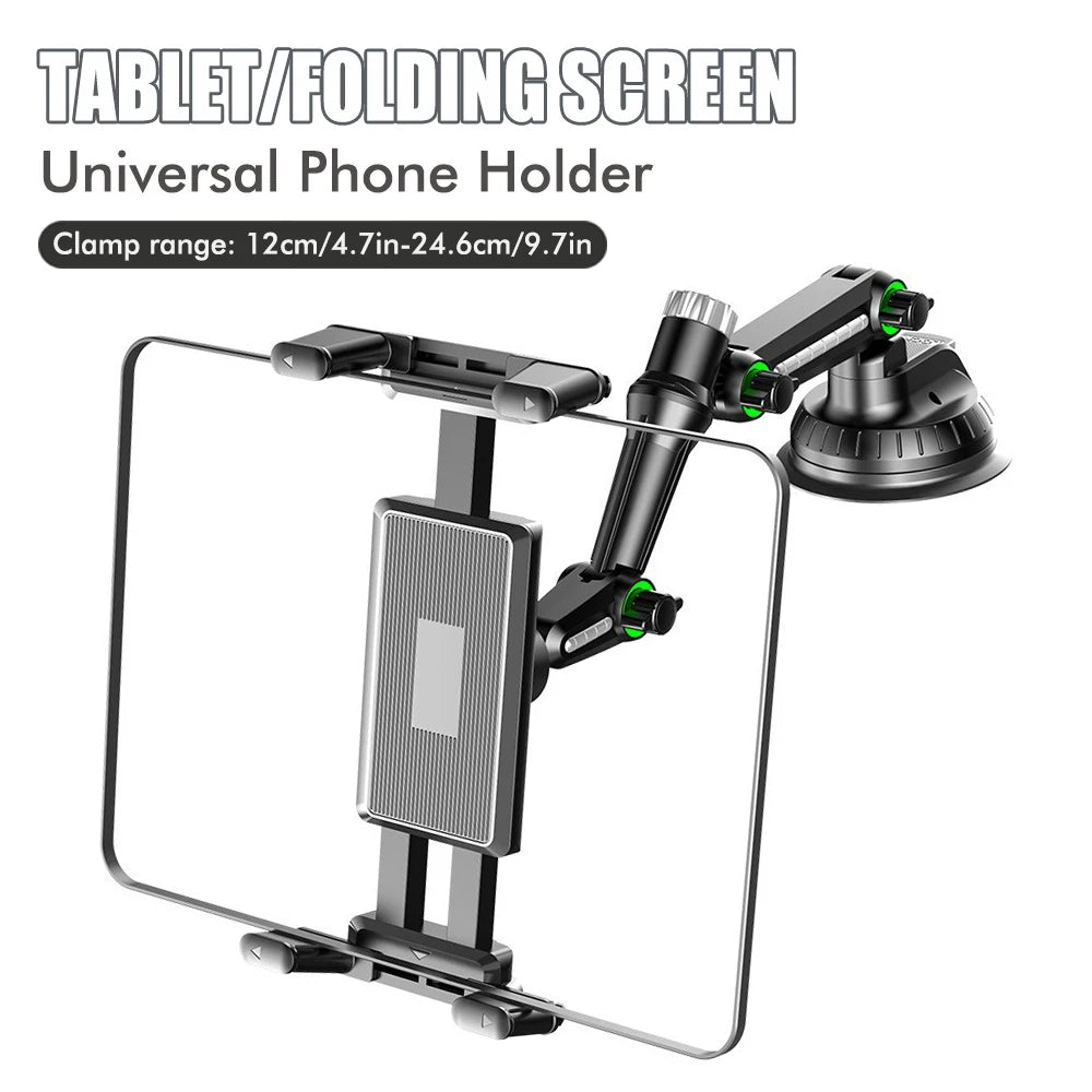 Dashboard Tablet Holder for Car Suction Car Mount With for All 7"-15" Pad Tablet and 4" - 7"Straight Panel Phone