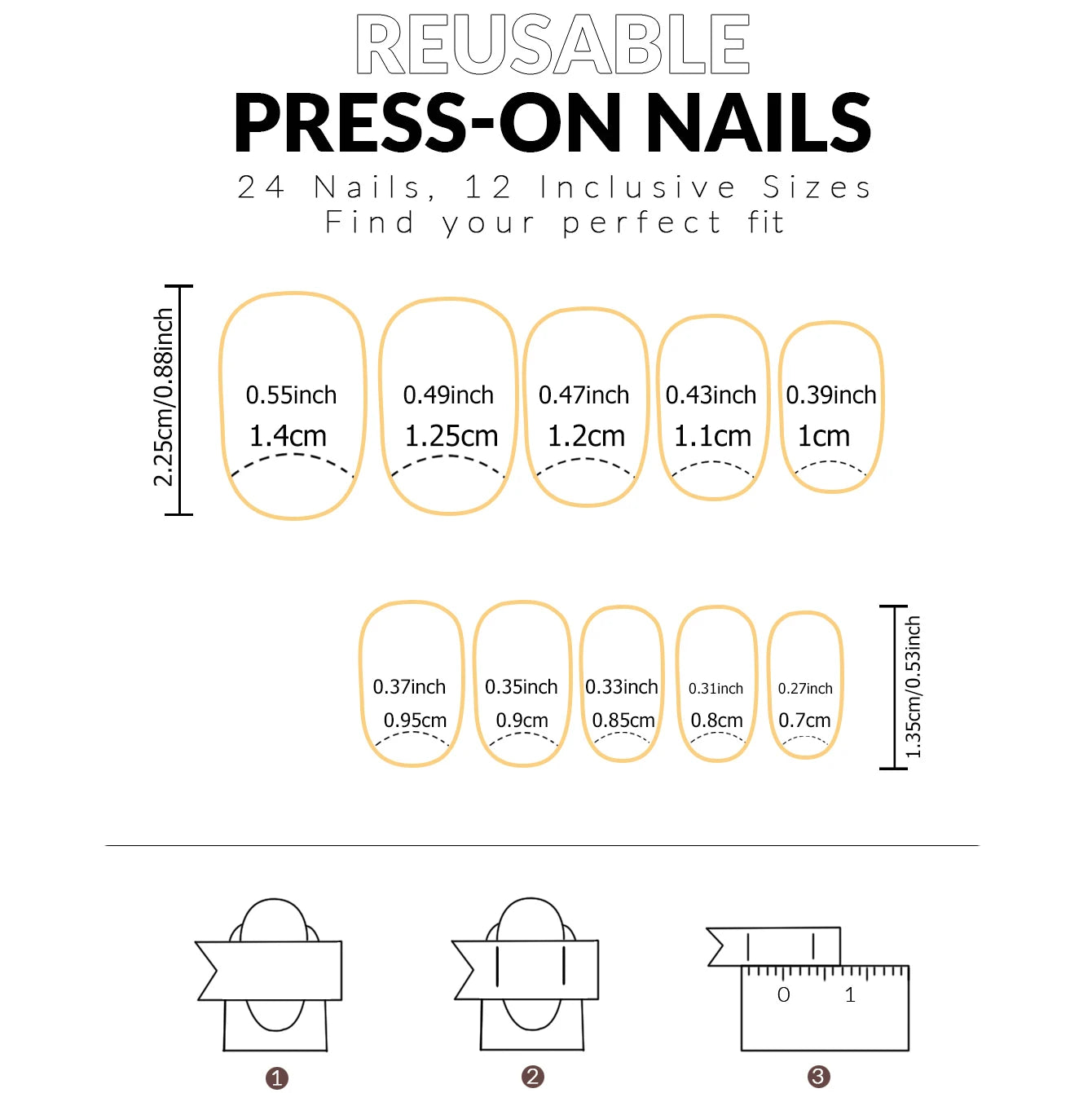 Simple & Delicate: 24PCS Almond Fake Nails for Effortless Date-Night Style
