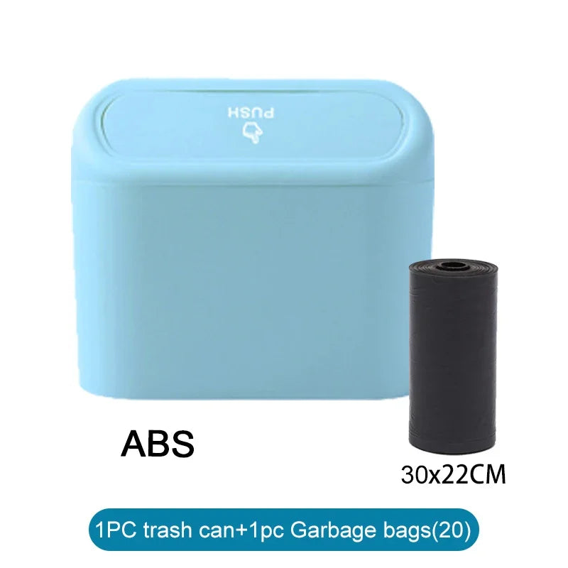 Clean Ride Essential β Mini Car Trash Can with Lid & Bonus Garbage Bags