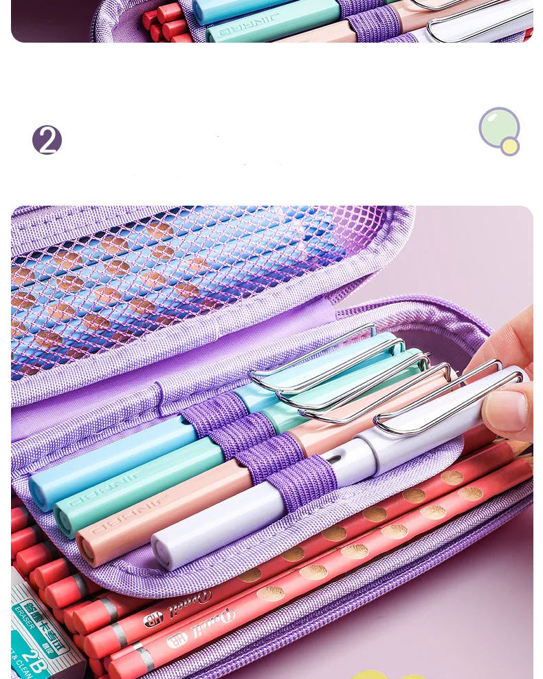 3D EVA Unicorn Pencil Case – Cute Cartoon Stationery Box for Girls, School Supplies, Gifts & iPad Storage