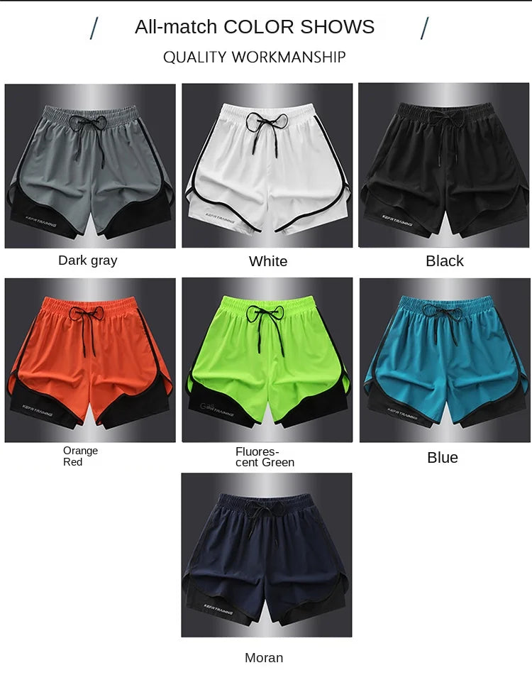 2-in-1 Summer Sports Shorts β Quick-Dry Comfort for Him & Her!