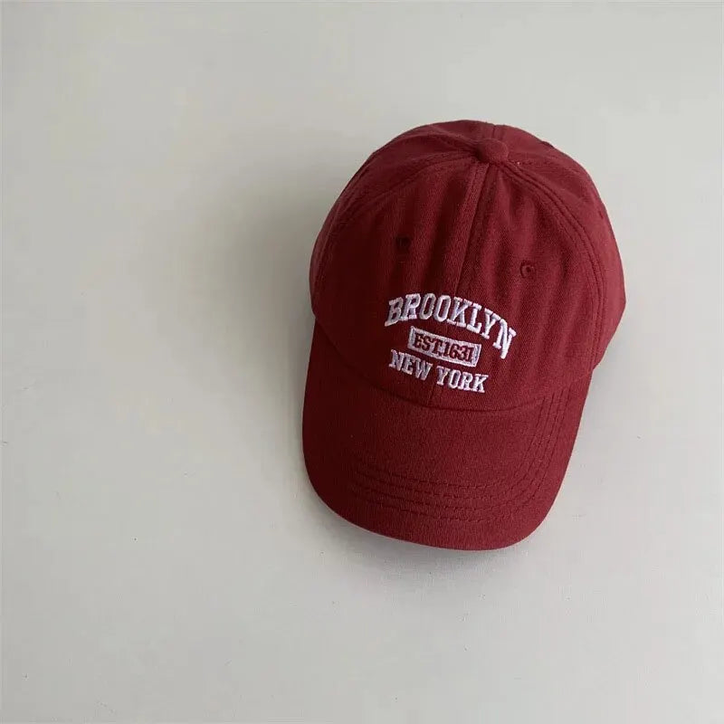 Korean Style Kids Cap – Cute Letter Embroidery & Sunny Day Vibes!