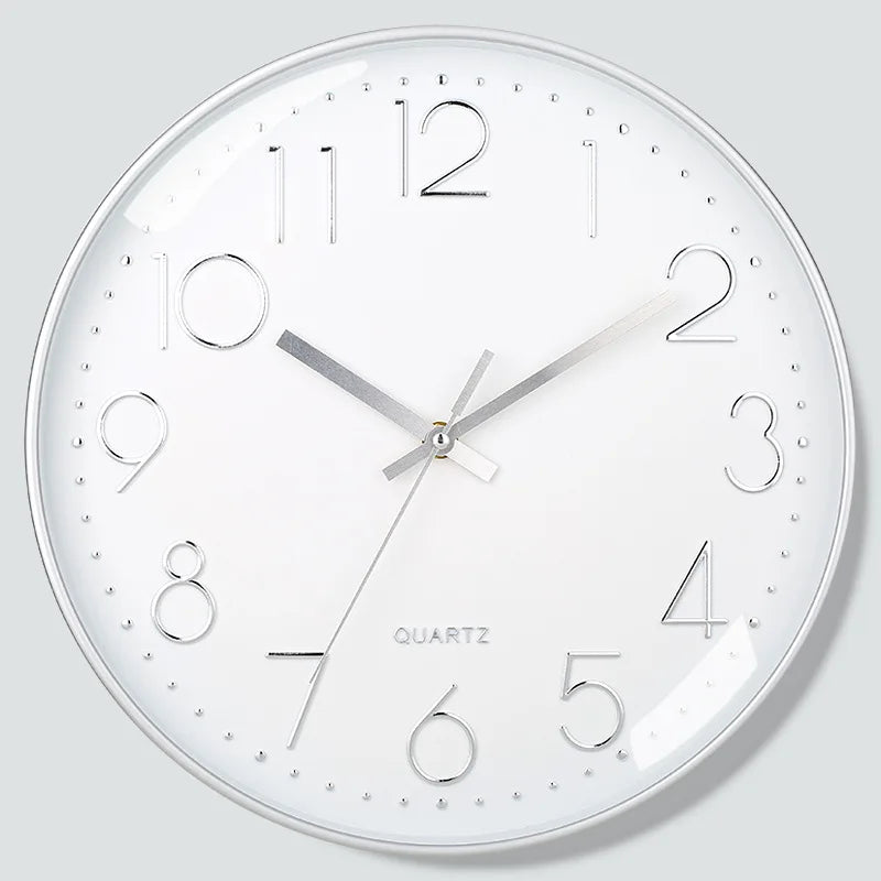 8 Inch Wall Clock Silent Non-Ticking Decorative Clock for School Office Classroom Bedroom Kitchen Living Room Decor
