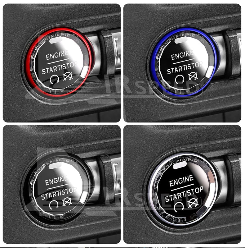 Car Engine Start Button Replace Ignition Cover For Ford Mustang 2015 2016 2017 2018 2019 2020 2021 2022 2023 Crystal ABS Switch