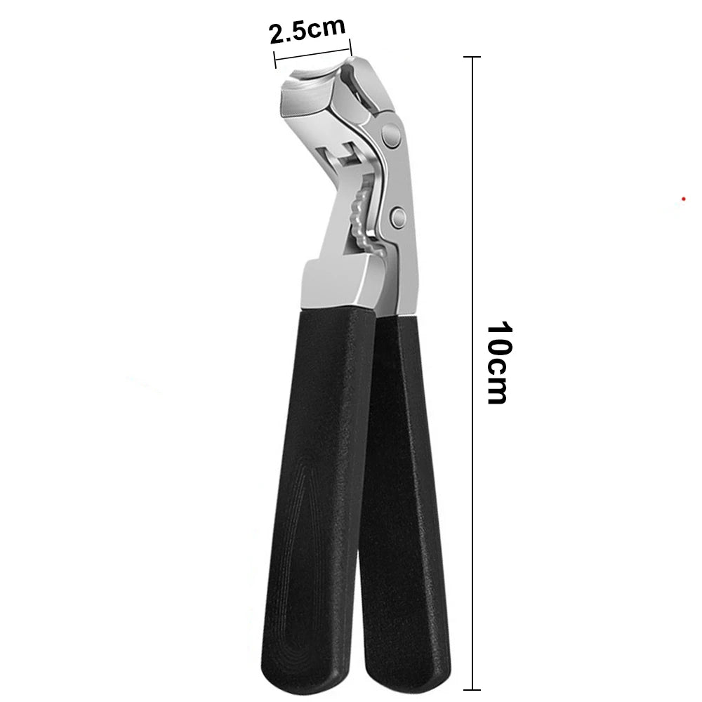 Heavy-Duty Nail Cutter – 1PCS Angled Clipper with Safety Lock & Catcher for Tough Nails