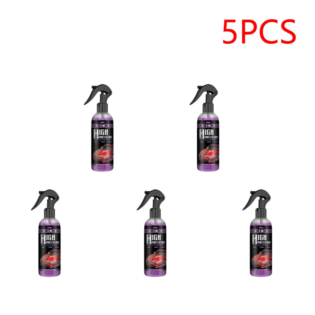 100ML 3-in-1 Quick Coating Spray for Car Auto Restorer High Protection Shield Nano Polishing Paint Wax with Cleaning Function