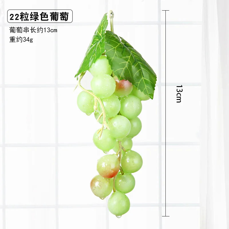 12/18/22/36/45/60/85/110 Heads Black Red Green Purple Hanging Artificial Grapes Photography Props Decoration Fake Fruits