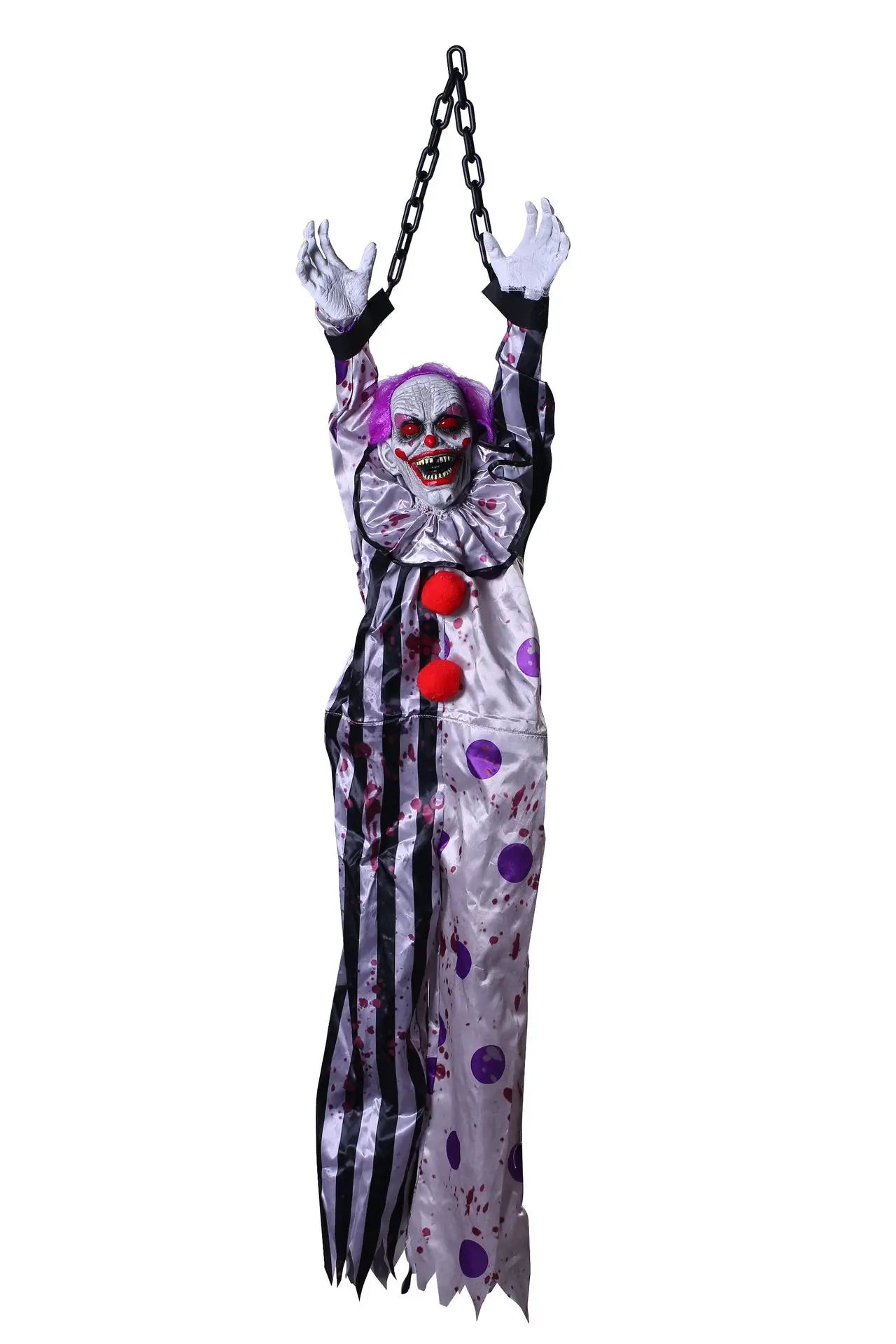 Halloween Decorations Electric Voice-activated Hanging Ghost Clown Hanging Ghost Haunted House Horror Decoration Props
