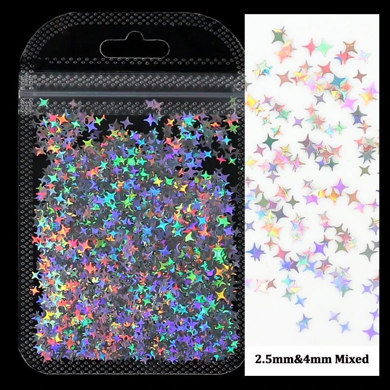 Starstruck Sparkle – Holographic Silver Nail Sequins for Viral DIY Looks
