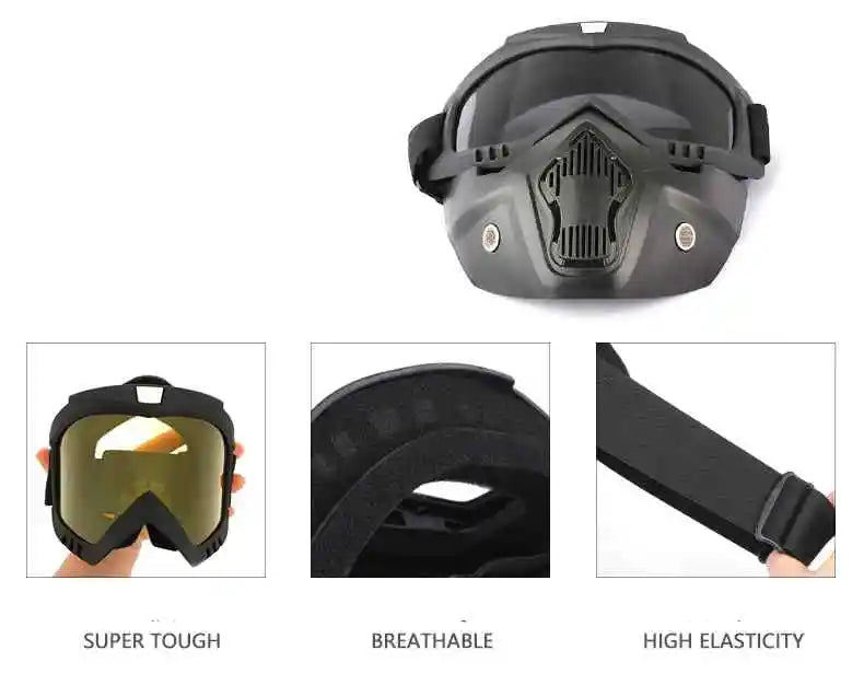 Bicycle helmet Full Face Anti-fog Mask Helmet Airsoft Full Head Gear Paintball Mask with Mouth Filter Safety Goggle Hunting Gear