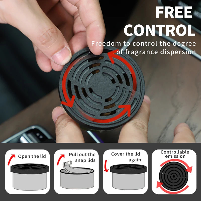 For Bathroom Car Air Freshener Gel Can Solid Car Fragrance Air Freshener Wood Block Can Air Freshener Balm For Home Long-lasting